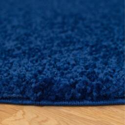 Soft Value Navy Blue Shaggy Area Rug - Navy Blue / 135 x 135cm - thumbnail 2