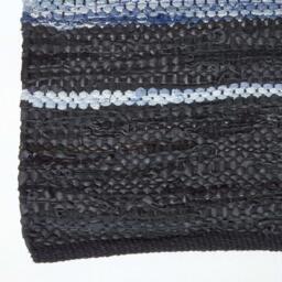 Homescapes Texas Leather Denim Woven Striped Blue Rug - Denim Blue / 150cm - thumbnail 3