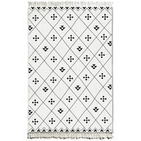 The Mia Noir And Blanc Kilim Rug - 180 cm x 120 cm - Black & White - image 1