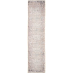 Distressed Floral Medallion Persian Style Non Slip Washable Area Rug - Greige / 240 x 60cm - thumbnail 4
