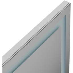 Single-Door Mirror Cabinet with LED Lighting - Sliver - thumbnail 2
