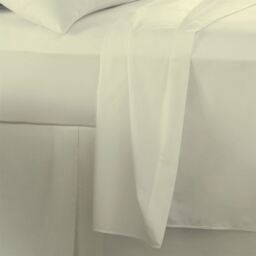 400 Thread Count Flat Sheet - Cream / King - thumbnail 2
