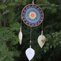 Large Handmade Bali Dream Catcher with Spirit Blessings - Vegan  All-Natural - Multi - thumbnail 2