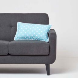 Homescapes Cotton Stars Cushion Cover - Blue / 50cm - thumbnail 2