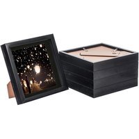 "3D Box Photo Frame - 8x8"" with 6 x 6"" Mount - Pack of 5 - Black/Black" - thumbnail 1