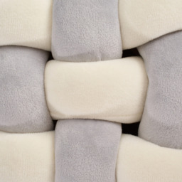 Soft Woven Seat Cushion - Cream and Grey - thumbnail 3