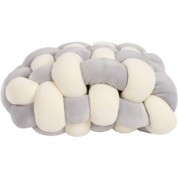 Soft Woven Seat Cushion - Cream and Grey - thumbnail 4