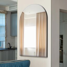 MirrorOutlet Arched Modern Venetian Glass Frame Wall Mirror 80cm X 120cm - Clear - thumbnail 2