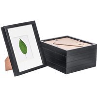 "3D Box Photo Frames - 8 x 10"" with 4 x 6"" Mount - Pack of 5 - Black" - image 1