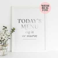 Kitchen Print - Silver