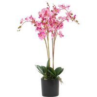 Artificial Orchid Plant Potted Indoor Floral Decor - Light Pink