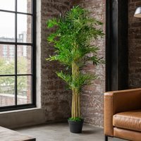 Leaf Design Artificial Bamboo Plants Trees - XL - Natural Brown