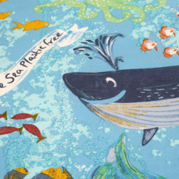 Ocean Friends Kids Bedding Duvet Cover Set - Blue / Junior - thumbnail 3