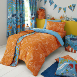 Ocean Friends Kids Bedding Duvet Cover Set - Blue / Junior - thumbnail 2