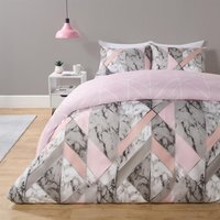 Marble Duvet Cover Duvet Set - Blush Pink / King