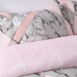 Marble Duvet Cover Duvet Set - Blush Pink / King - thumbnail 5