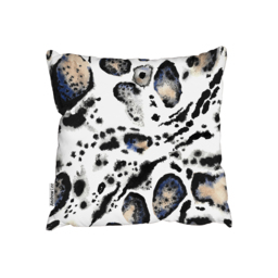 Leopard Print With Blue Outdoor Cushion - Brown / 60cm - thumbnail 2