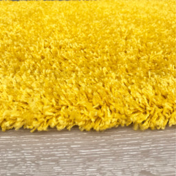 Soft Value Shaggy Living Area Rug - Yellow / 135 x 135cm - thumbnail 2