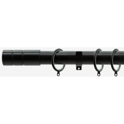 Brushed Gold 28mm Stud Fixed Length Metal Curtain Pole - Brushed Gold / 310cm - thumbnail 2