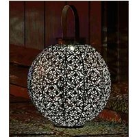 Solar LED Hanging Damasque Lantern  - Bronze - thumbnail 1