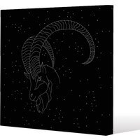 Capricorn Zodiac Sign Gallery Canvas - Black / 101cm