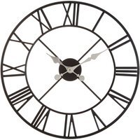 Vitus 56cm Dia Black Metal Wall Clock - Black