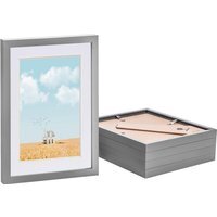 "Photo Frames with A5 Mount - A4 (8x12"") - White - Pack of 5 - Grey" - thumbnail 1