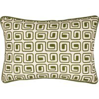 Safara Printed Cushion - Olive / Polyester