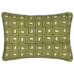 Safara Printed Cushion - Olive / Polyester - thumbnail 3