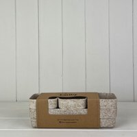 Sand Earthy Oatmeal Chaff Trio Pots with Tray - Light Sand