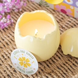 Citrus Ginger Egg Shaped Candle Spring Scented Home Decor - Yellow - thumbnail 5