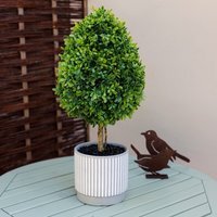 Artificial Tree in Decorative Cement Planter 51cm - Grey