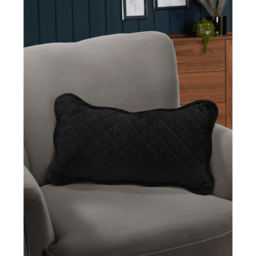Premium Rich Cotton Velvet Luxury Cushion - Black - thumbnail 3