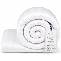 3 Tog Summer Duvet Lightweight Microfibre Quilt - White / 220cm / 2.7kg - image 1