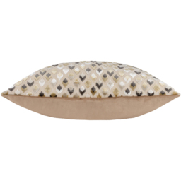 Lexington Velvet Jacquard Cushion - Warm Taupe - thumbnail 3