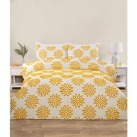 Alyssa Tufted Duvet Set - Ochre and White / Single - image 1