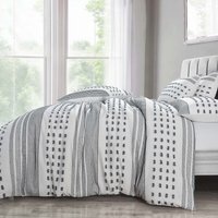 Shabby Chic Boho Modern Tuft Duvet Set - white / Single - image 1