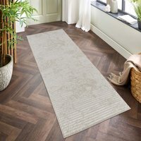 Perla Modern Abstract Linear Living Room Area Rug Metallic Sheen Molten-Beige - Beige / 220cm - image 1