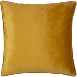 Bloomsbury Cut Velvet Piped Cushion - Mustard - thumbnail 2