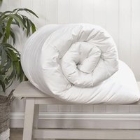 15 Tog Organic Cotton Cover Feel Like Down Duvet - White / Single - thumbnail 1