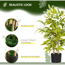 HOMCOM Artificial Bamboo Tree - Green - thumbnail 3