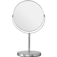Marisha Silver Effect Metal Swivel Table Mirror - Silver