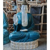 Large Turquoise Stone Thai Buddha Statue, Elegant, Spiritual - Turquoise