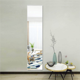 Over-the-Door Metal Full Length Mirror - White - thumbnail 2