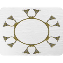 Ancient Egyptian Lotus Motifs Blanket - Black - thumbnail 2