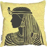 Egyptian Woman Yellow Cushion - Yellow / 60cm