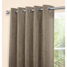 Amberley Chenille Eyelet Curtains - Earth / 229cm / 168cm - thumbnail 3