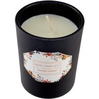 Soy Wax Candle in Frosted Glass Jar - Black