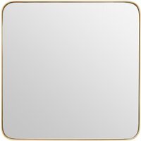 Loretta Matt Black Large Square Wall Mirror - Gold