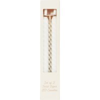 Set of 2 Twist Taper LED Candles - White or Ivory - image 1